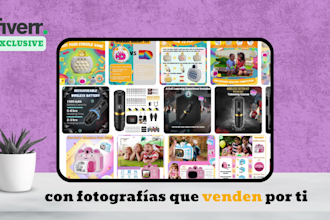 diseñaré fotografías profesionales y llamativas para tus productos en amazon