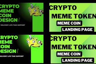create crypto meme coin website and token website