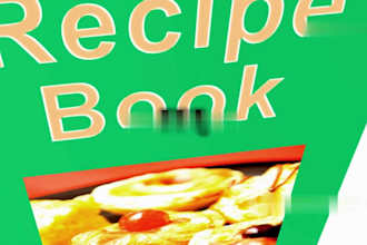 write design format recipe cookbook layout journal, workbook for print or ebook