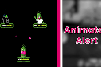 create animated alert for your kick, twitch and youtube gaming