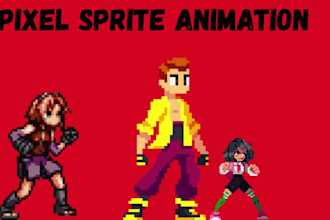 make sprite sheet nsfw pixel art character animation animated gif for video game