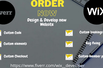 develop a professional wix website for you with velo code