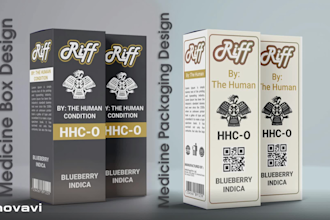 do product packaging box design box label design with mockup