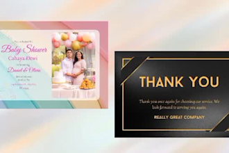 eye catching wedding invitation and birthday flyer
