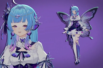 draw and rig your live2d vtuber model, live2d rigg, vtuber model, 2d commission