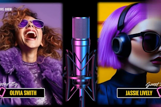 design a bold and professional podcast banner for your show