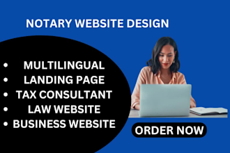 design landing page, multilingual, tax consultant, law website