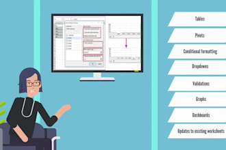 do excel vba, data entry, scraping, automation, reports, dashboards expert