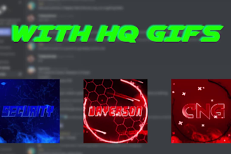 make professional animated gifs, banners for discord profile