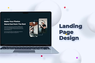 design a modern and professional landing page or homepage figma