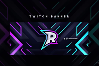 do animated twitch overlay, logo, alerts, panels, screens and stream overlays