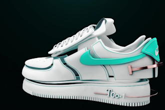 do cgi and vfx 3d shoe animation, 3d sneaker animation, 3d product animation