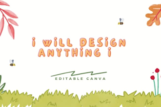 design anything in canva pro with editable link