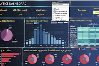 do data visualization and  dashboard