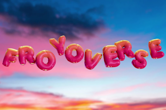 do an aesthetic 3d animation loop of a word or logo