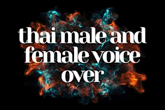 do authentic thai male and female voice over for your multimedia projects