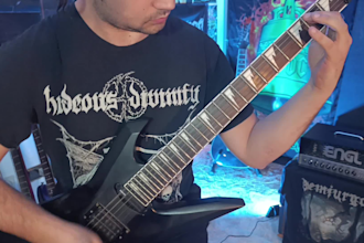 record professional rock, heavy metal guitar and solo in 48h