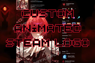 design animated steam artwork for steam profile steam capsule game poster