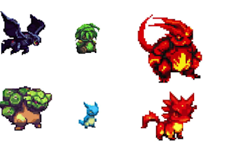 create pokemon pixel art sprite sheet pixel character pixel animation