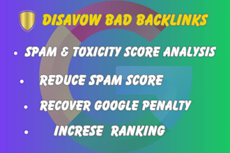 audit and disavow spammy backlinks to lower spam score and recover penalties