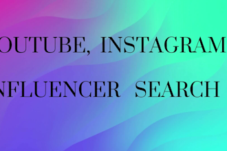 do data extraction,contact info, youtube,instagram influencer search
