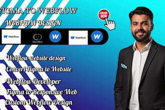 design or develop webflow website, webflow expert figma to webflow figma to html