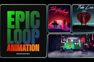create seamless loop animations for music videos and streams