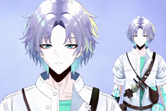 draw and rig live 2d vtuber model, live 2d vtuber model, vtuber commission