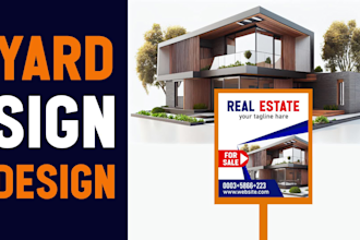 creative ads banner design, yard sign, website banner design