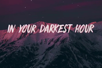 create a trendy animated lyric video