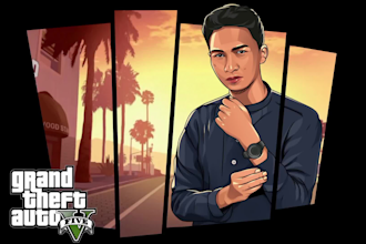 make your photo into gta style vector design