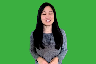 be your video spokesperson with a green screen background