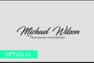 make a photography studio intro video with logo