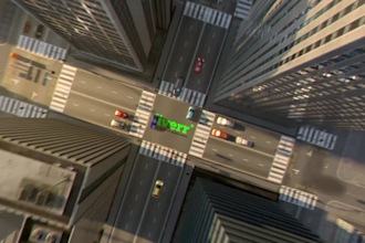 create a drone aerial fly in to city video intro logo reveal