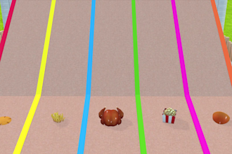 create 3d animal crossing fountain cartoon for youtube kids animation video