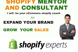be your shopify consultant  mentor coach and expand your brand grow more sales