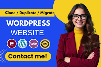 rebuild, clone, duplicate wordpress website on elementor pro