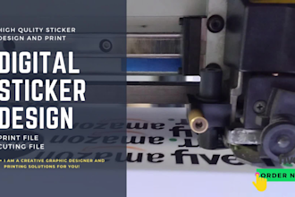 do custom unique sticker design label, logo, round, patch