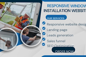 design a high converting window installation tinting website window repair