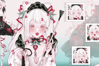 design and rig pro live2d vtuber model anime avatar for  streaming pngtuber