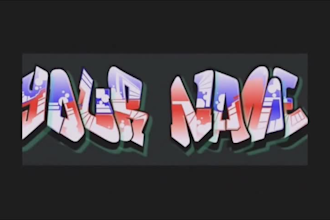 design a graffiti style digital graph tag piece using your name
