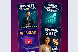 design motion flyers for business events social media