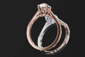 do 3d model ring, bangles, necklace, pendant, jewelry design, nose ring, earring
