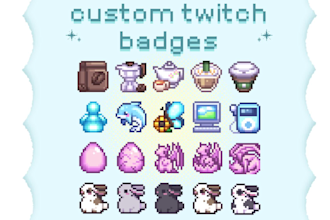 make you pixel art badges for twitch