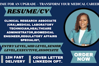 write professional ats medical coder cv doctor nursing healthcare resume