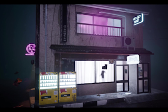 create a realistic cyberpunk unreal engine environment