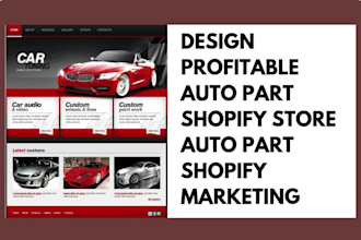 profitable auto part shopify website automobile shopify store shopify marketing