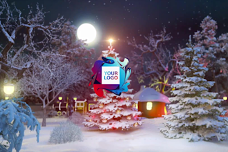 make this beautiful merry christmas greeting video