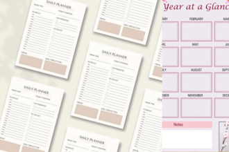 etsy digital planner, hyperlinked planner, etsy digital product, digital journal