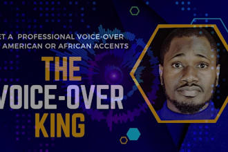 record, a high quality american or african english voiceover